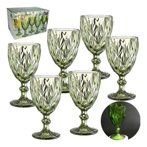 Juego De Vasos De Vidrio Decorados Con Textura De Diamante Grueso De