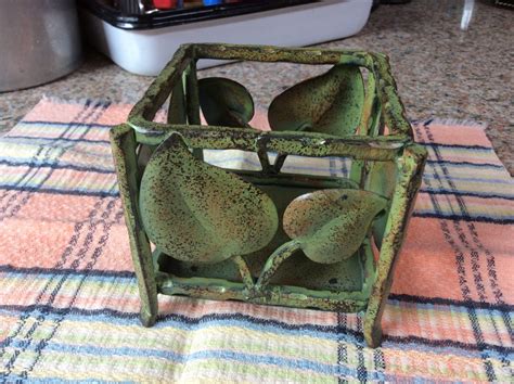 Green Metal Leaf Box Etsy