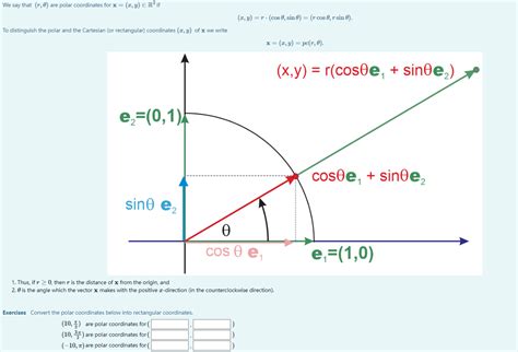 Solved We say that (r,θ) are polar coordinates for | Chegg.com