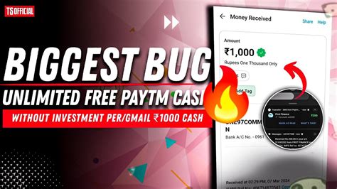 Biggest Bug Loot Offer Unlimited Free Paytm Cash Instant In Bank