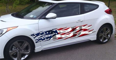 American Flag Flames Vinyl Auto Graphic Decal Xtreme Digital Graphix