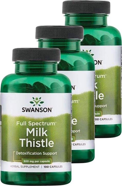 Swanson Full Spectrum Milk Thistle 500mg 100 Capsules 3 Stuks 3