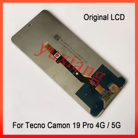 ディスプレ Tecno Camon 19 Pro Lcd Ci7nセル信号ブースターフェイストラッキング携帯電話ホルダーワイヤレス充電器付き