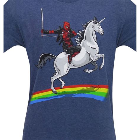 Deadpool Unicorn Glory Mens T Shirt