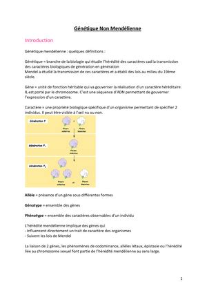 TD4 génétique non mendélienne TD 4 EXERCICE 9 s semester FO