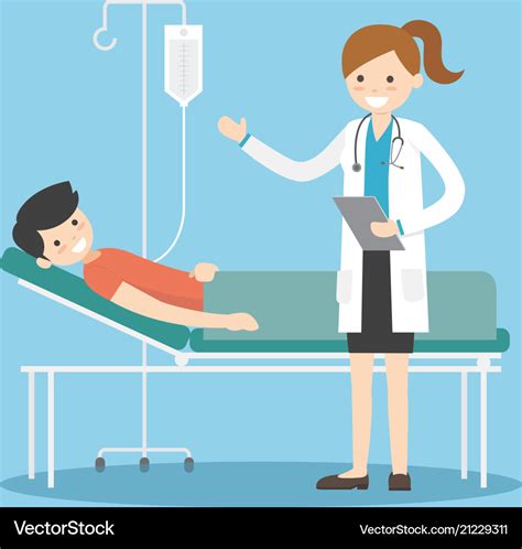 Doctor woman and patient Royalty Free Vector Image