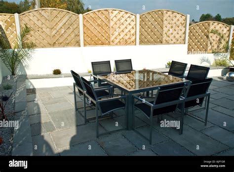 Modern Patio Set Stock Photo Alamy