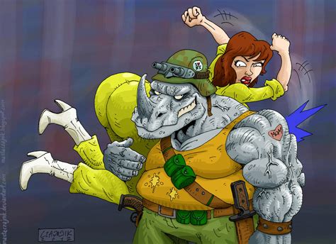 April And Rocksteady By Mastaczajnik On Deviantart