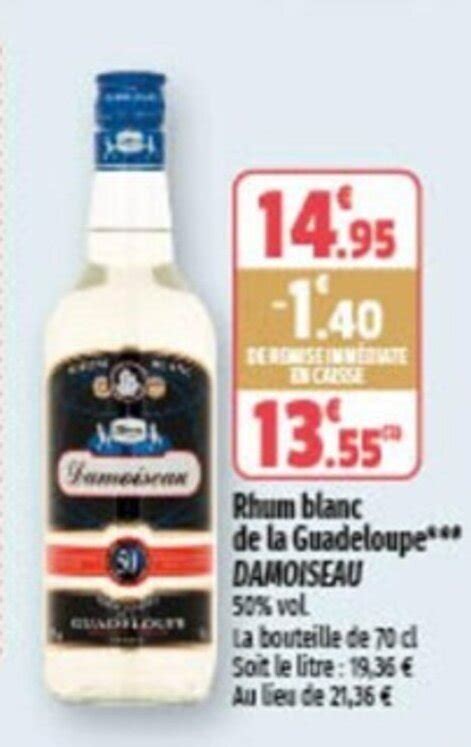 Promo Rhum Blanc De La Guadeloupe Damoiseau Chez Coccimarket