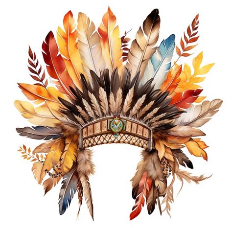 Premium AI Image | Native American feather headdress