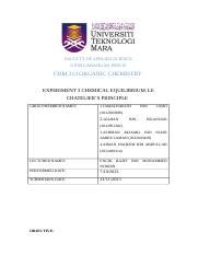 Lab Report CHM213 Ex 3 Docx FACULTY OF APPLIED SCIENCE UiTM CAWANGAN