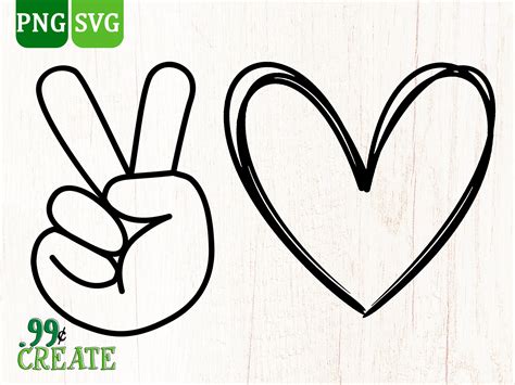 Peace And Love Svg File Peace Sign Svg Files For Cricut Etsy