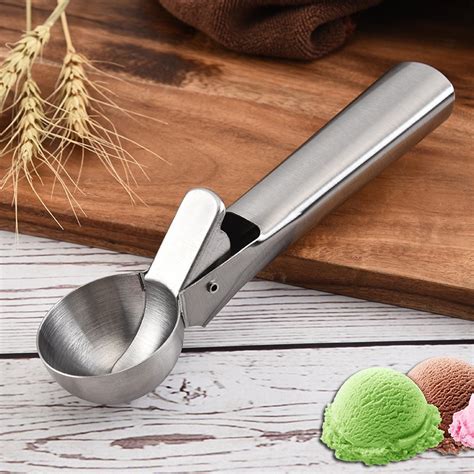 Jual HOVELSHOP Sendok Takar Es Krim Stainless Steel Ice Cream Scoop