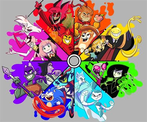 Hntrgurl13s Color Wheel Challenge Color Wheel Character Challenge
