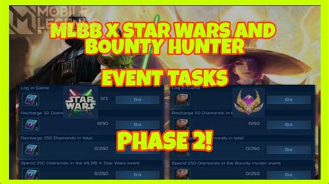 PHASE 2 FREE TICKET EVENT TASKS MLBB X STAR WARS AND BOUNTY HUNTER