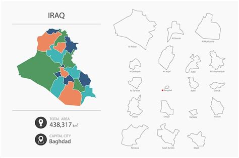 Mapa De Irak Con Mapa Detallado Del Pa S Elementos Del Mapa De Ciudades