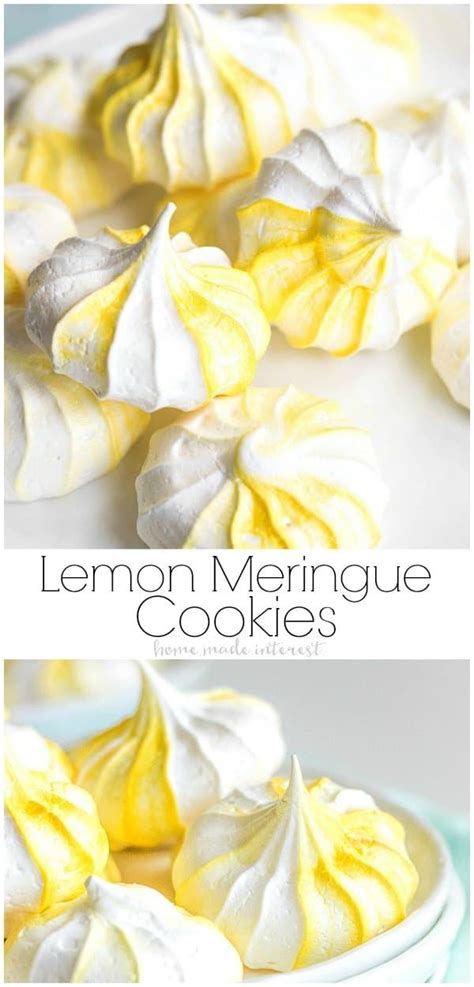 These Easy Lemon Meringue Cookies Or Egg White Cookies Are Made From Egg Whites Whisked Into A