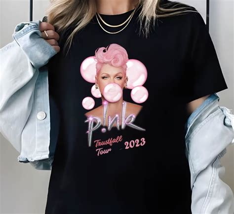 Pink Trustfall Tour Shirt Trustfall Album Tee Pink Singer Tour Music