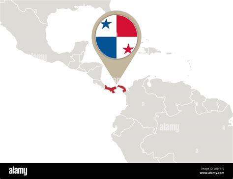 Mapa de panama con bandera Imágenes vectoriales de stock Alamy