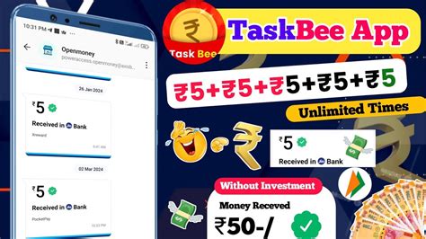 New Earning App Today Taskbee App Unlimited Refer Bypass Trick Best