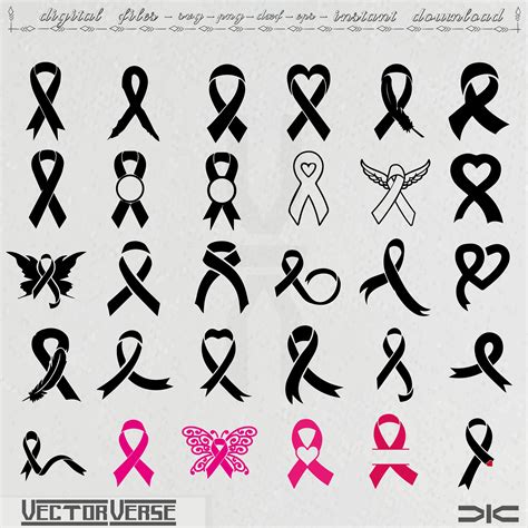 Awareness Ribbon Svg Breast Cancer Svg Cancer Ribbon Svg Survivor