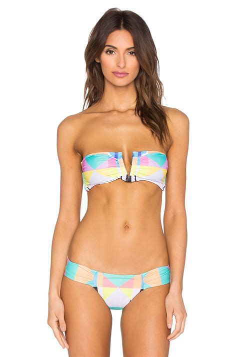 Mara Hoffman V Wire Bikini Top In Diamond Aqua REVOLVE