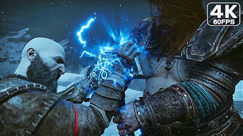 GOD OF WAR RAGNAROK Кратос против Тора (Битва с Боссом) [4K PC ...