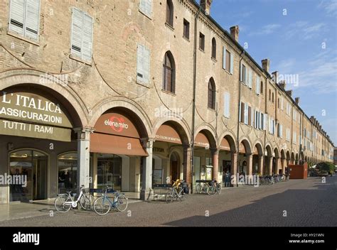 Image Of The Portica Lungo Arcade At The Historical Town Centre Of