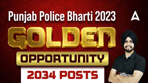 Punjab Police Bharti 2023 For 2034 Posts Govt Jobs In Punjab 2023