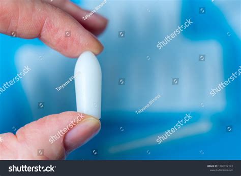 White Suppository Anal Vaginal Use Patients Stock Photo