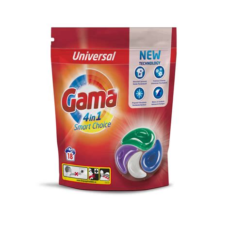 Капсулы для стирки белья 4 в 1 Gama UNIVERSAL универсальное средство ...