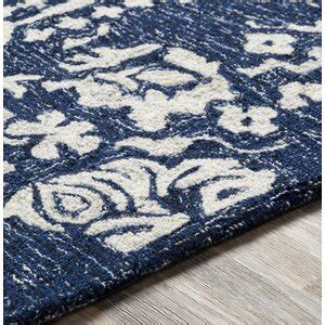 Langley Street Bergmann Handmade Wool Navy Beige Rug Reviews Wayfair