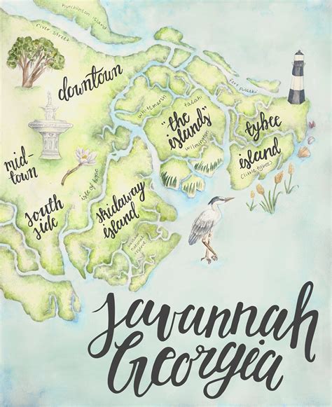 Printable Map Of Savannah Printable Maps