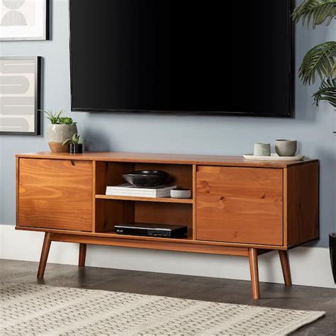 Melvina Sheesham Wood Tv Unit With Cupboards Drawers And Shelve Storage