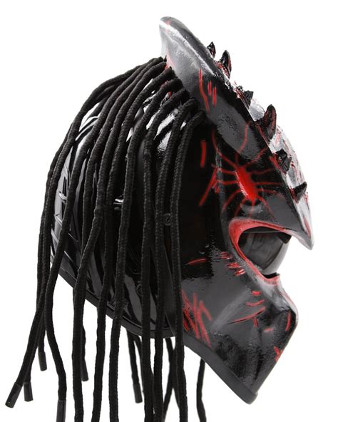 Red Spiked Predator Motorcycle Helmet Dot Approved Predator Collective Helmets