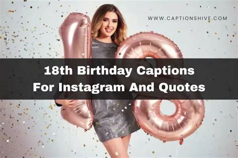 360 18th Birthday Captions For Instagram And Quotes In 2024