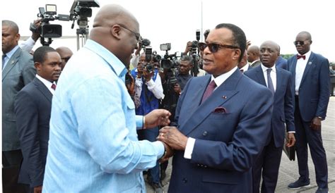 Félix Tshisekedi et Dénis Sassou NGuesso en tête à tête à Oyo E