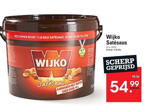 Wijko Sat Saus Aanbieding Bij Sligro Folders Nl