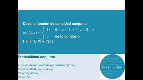 7 Valor Esperado Y Varianza De Una Variable Aleatoria Continua A