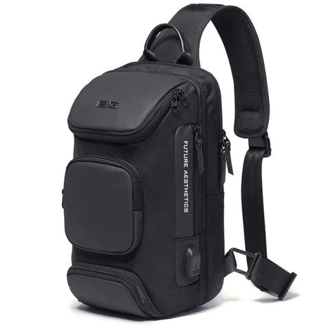 Sling Backpack For Men Crossbody Shoulder Bags Waterproof Sling Chest Bag With Usb Port Mens