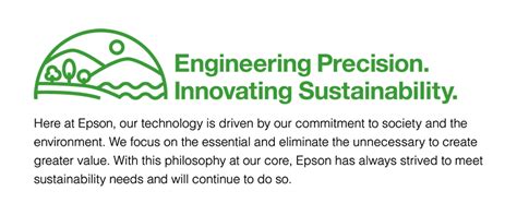 Environmental Message Sustainability Epson