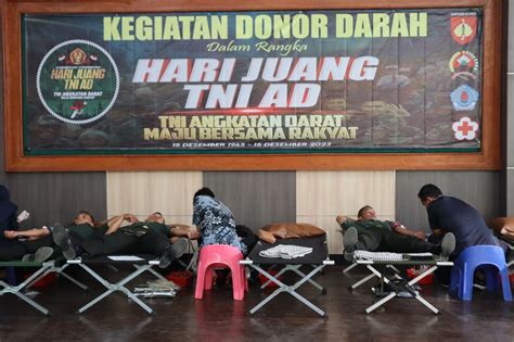 Peringati Hari Juang Kartika Tni Ad Tahun 2023 Kodim 0713 Brebes Gelar Bakti Sosial Donor Darah