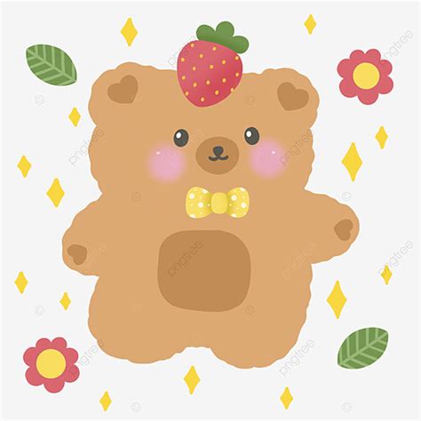 Korean Bear Stickers Hd Transparent Cute Cartoon Korean Bear Sticker