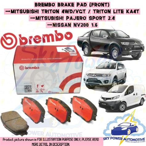 Brembo Mitsubishi Triton Wd Vgt Lite Ka T Pajero Sport Nissan