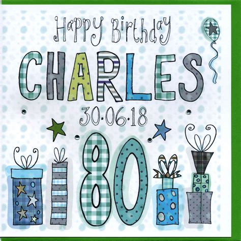 80th Birthday Card By Claire Sowden Design Birthday Cards For Men