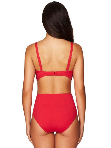 Sea Level Essentials Underwire Bra In Red Sandpipers