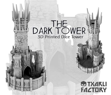 The Dark Tower 3D Printed Dice Tower Lotr Terrain Txarli Factory Etsy