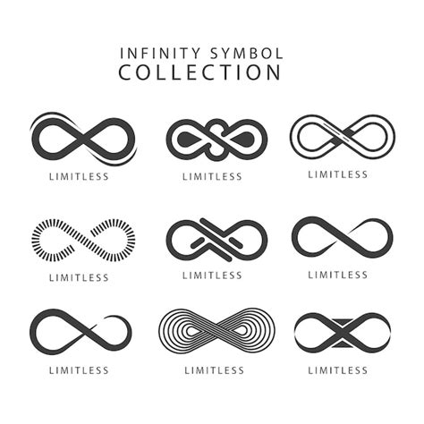 Premium Vector Infinity Symbols Collection In Black Color