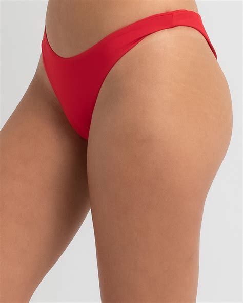 Shop Topanga Maria High Cut Bikini Bottom In Chilli Red Fast Shipping