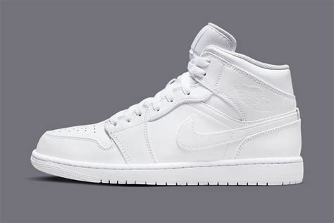 Air Jordan 1 Mid Triple White 554724 136 Nice Kicks